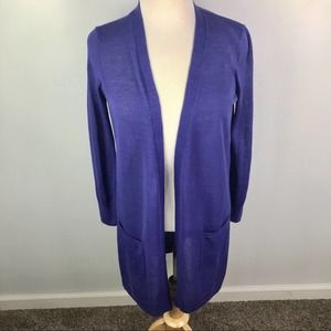 Halogen purple Orient cardigan with pockets